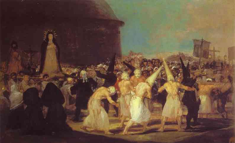 a procession of flagellants